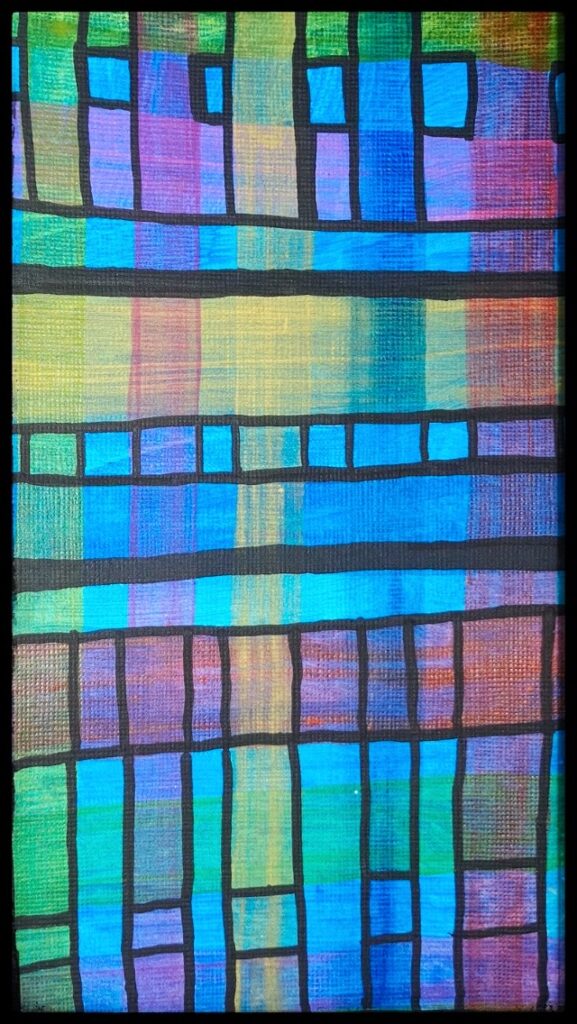Stained Glass a study with transparent paint